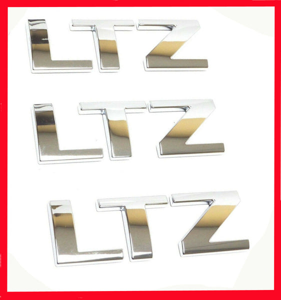 Adhesive Emblem Chrome 3 LTZ Letters Chevrolet Silverado Suburban Tahoe Malibu