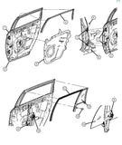 2004-2006 Chrysler Pacifica Rear Door Window Regulator Passenger Side 4894272AA
