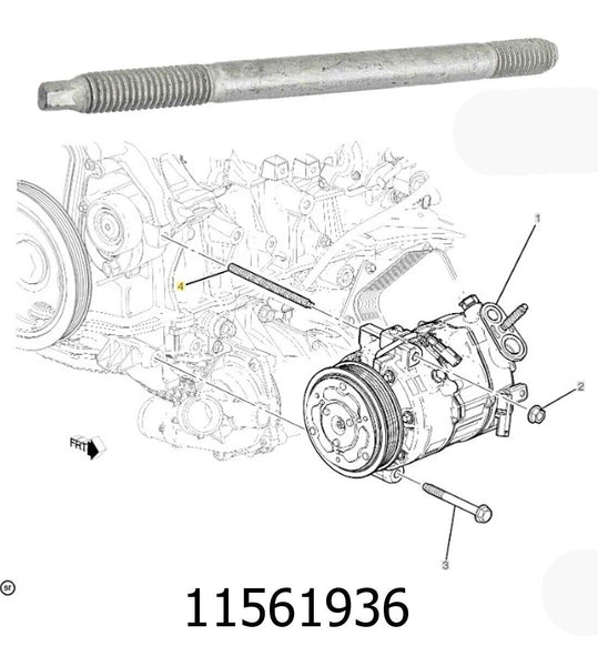 2x New OEM Air Conditioning Compressor Stud 2014-23 Buick Cadillac Chevrolet GMC
